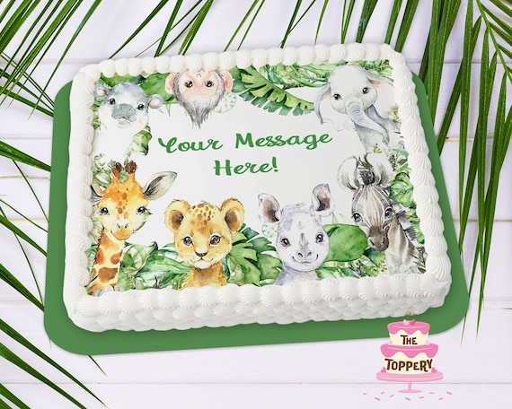 Toppers Per Torta Animali Zoo - Decorazioni Acriliche Colorate Per Compleanni E Baby Shower - Foto 2