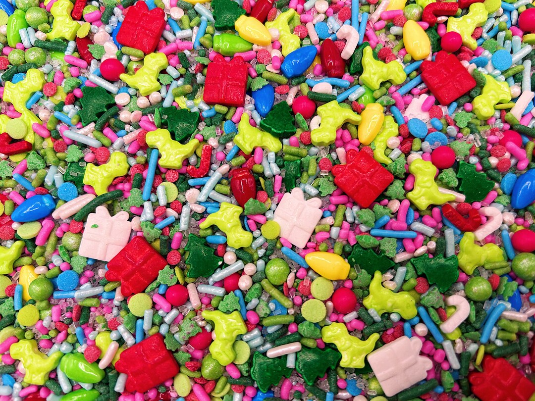 Mite Candy Dino-mite Dinosaur Christmas - Edible Candy Holiday Sprinkle Mix for ...