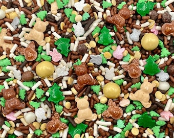 Woodland Animals Candy Sprinkle Mix | Bears, Deer & Bunnies, Baby Shower Theme