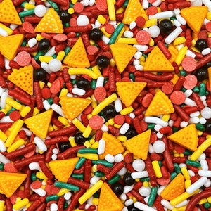 Pizza Party - Edible Candy Sprinkles for Cakes, Cupcakes, Cookies, Wedding, Birthday, Party Favors, Decorations