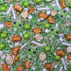 Frog Kisses Pearlized - Edible Candy Sprinkles (w/ Wafer Frogs) for Cakes, Cupcakes, Cookies, Baby, Wedding, Birthday, Party Favors, Decor