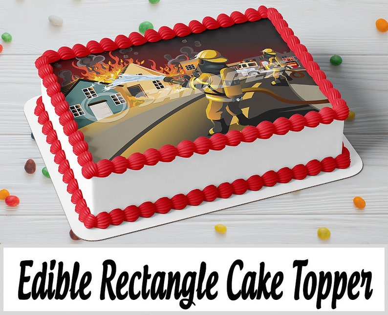 Fireman Sam Personalised Wafer Paper Topper For Large Cake Various Sizes 7.5/"
