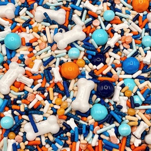 Blue Dog - Edible Candy Shapes Sprinkle Mix for Cakes, Cupcakes, Cookies, Wedding, Birthday, Party Favors, Decoration