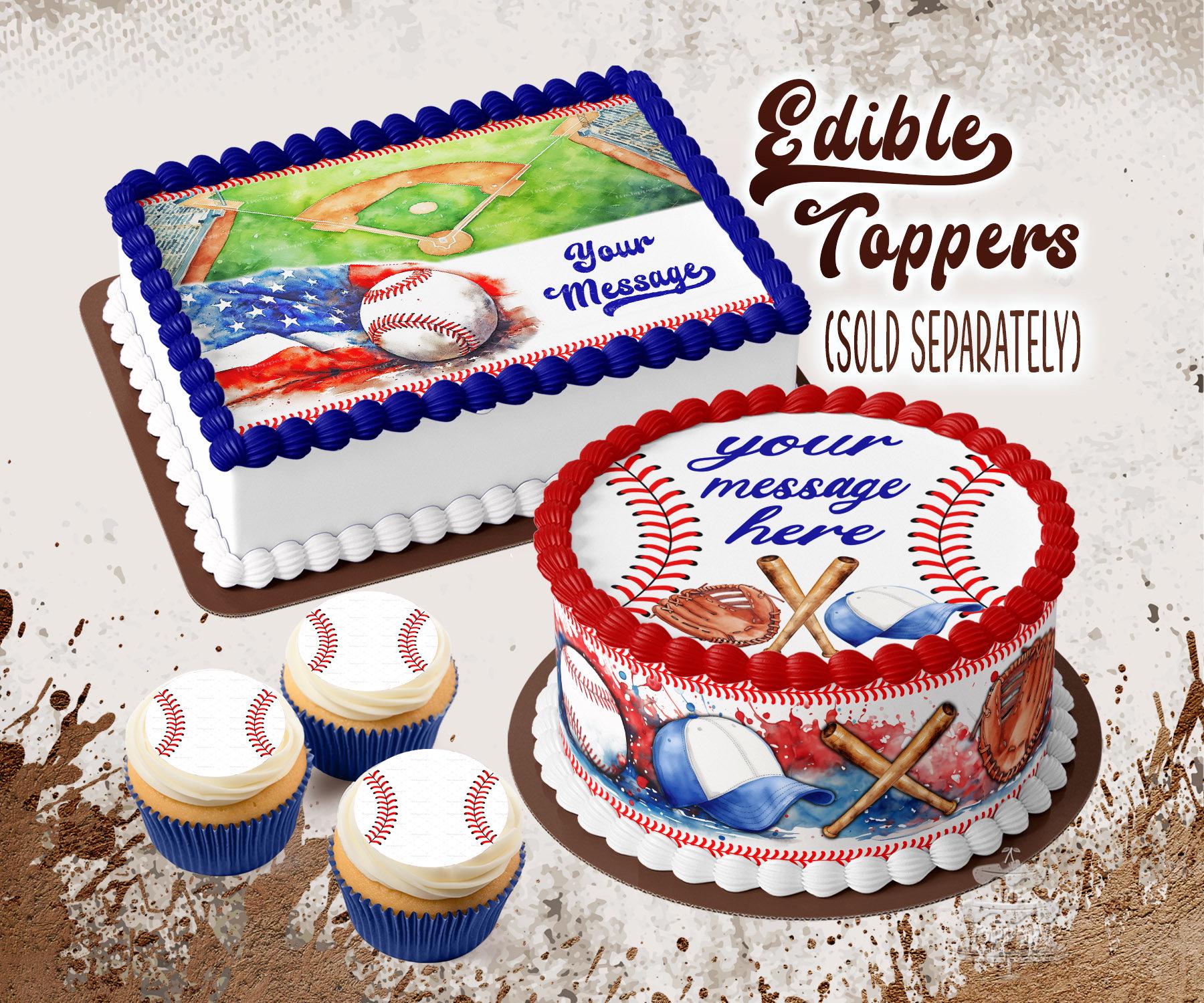 Set 2 Stampi In Silicone A Forma Di Baseball E Guantone | Per Torte, Cupcake, Cioccolatini, Pasta Di Zucchero | Alimentare FDA, Adatto A Forno E Freezer