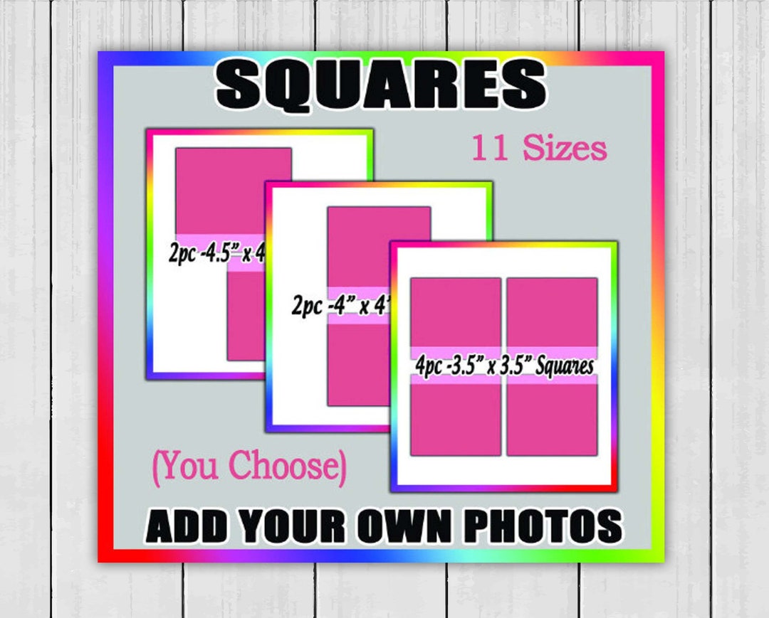 SQUARES CUSTOM EDIBLE add Your Own Photo Theme Logo Rice - Etsy