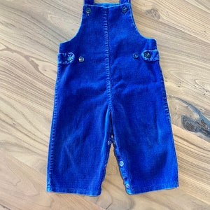 Vintage Blue Baby Toddler Corduroy Overalls Pants Size 18M Neat & Nifty 80s 90s