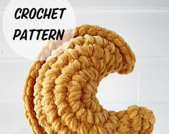 Boho Moon Digital Crochet Pattern - Crochet Pattern - Crescent Moon Pillow