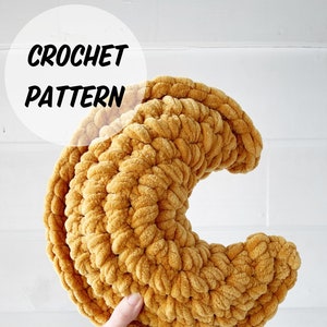 Boho Moon Digital Crochet Pattern - Crochet Pattern - Crescent Moon Pillow