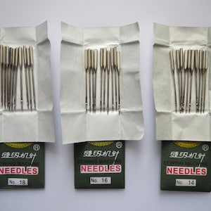10 30 50 Quality Sewing Machine Needles 90/14 100/16 110/18 Silver