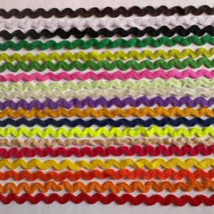 1 3 5 jardas Ric Rac Trims 6 mm de largura Muitas cores Zig Zag Braid Ricrac Trimming Rick Rack