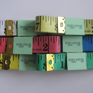 6pcs 12pcs Tape Measure 12mm 20mm Wide 60&quot; Long Small Big Dressmaker Craft Sewing Measuring Ruler Different Colours Multi-purpose use