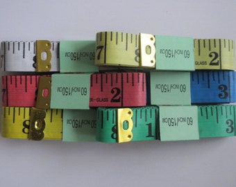 6pcs 12pcs Tape Measure 12mm 20mm Wide 60" Long Small Big Dressmaker Craft Sewing Measuring Ruler Different Colours Multi-purpose use