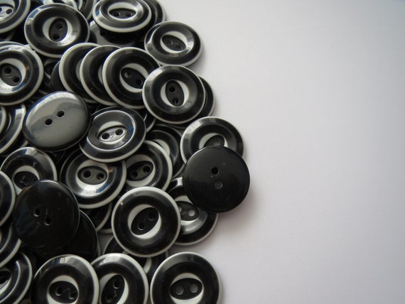 BLACK CHURCH BUTTONS, 10 PIECES • buy