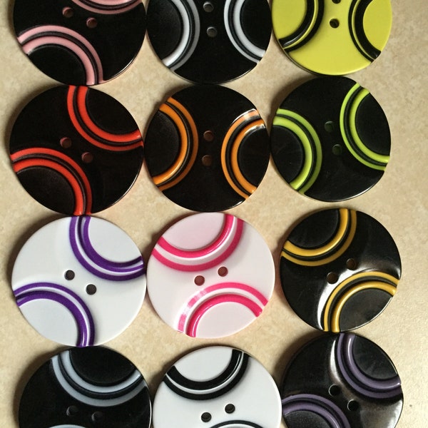 1pc 3pcs Quality Double Cs Stripes Buttons 39mm for Sewing Craft Jacket Shirt Skirt Trousers Coat Many Colours