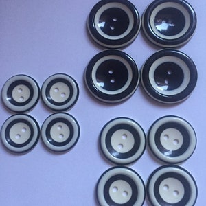 5 10 20 ZWART WIT 22 mm 26 mm 31 mm breed Mooie knopen voor het naaien van ambachtelijke kaarten Jas overhemdjack