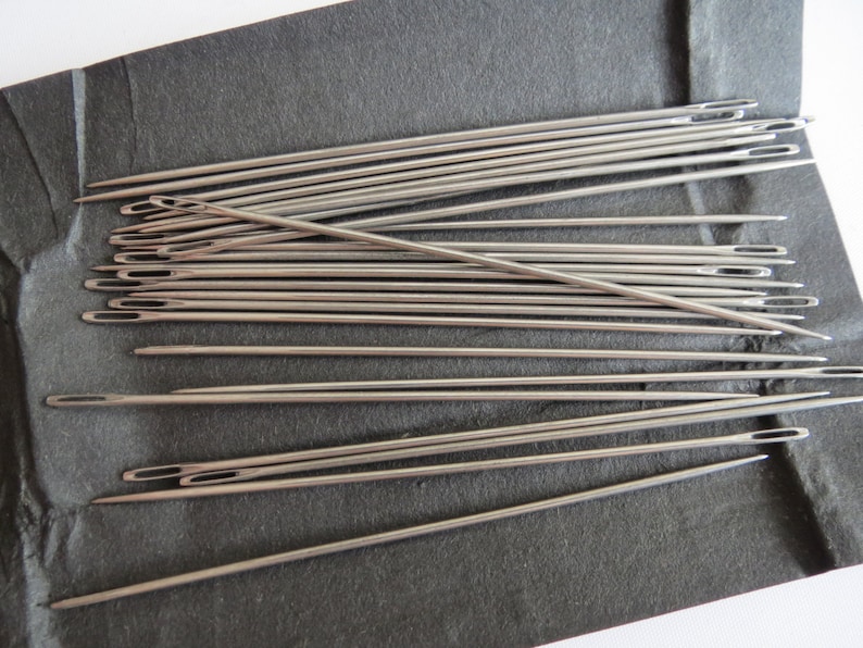 25 50 100 LARGE Hand Sewing Needles Silver 89mm Long Etsy UK