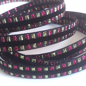 1 m 3 m 5 m PAARS GOUD fluweel suède zwarte glans trim 9 mm breed scrapbooking kaarten maken bruiloft Home decor naaien ambachtelijke projecten