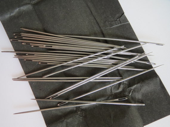 25 50 100 200 MEDIUM Hand Sewing Needles Silver 66mm Long
