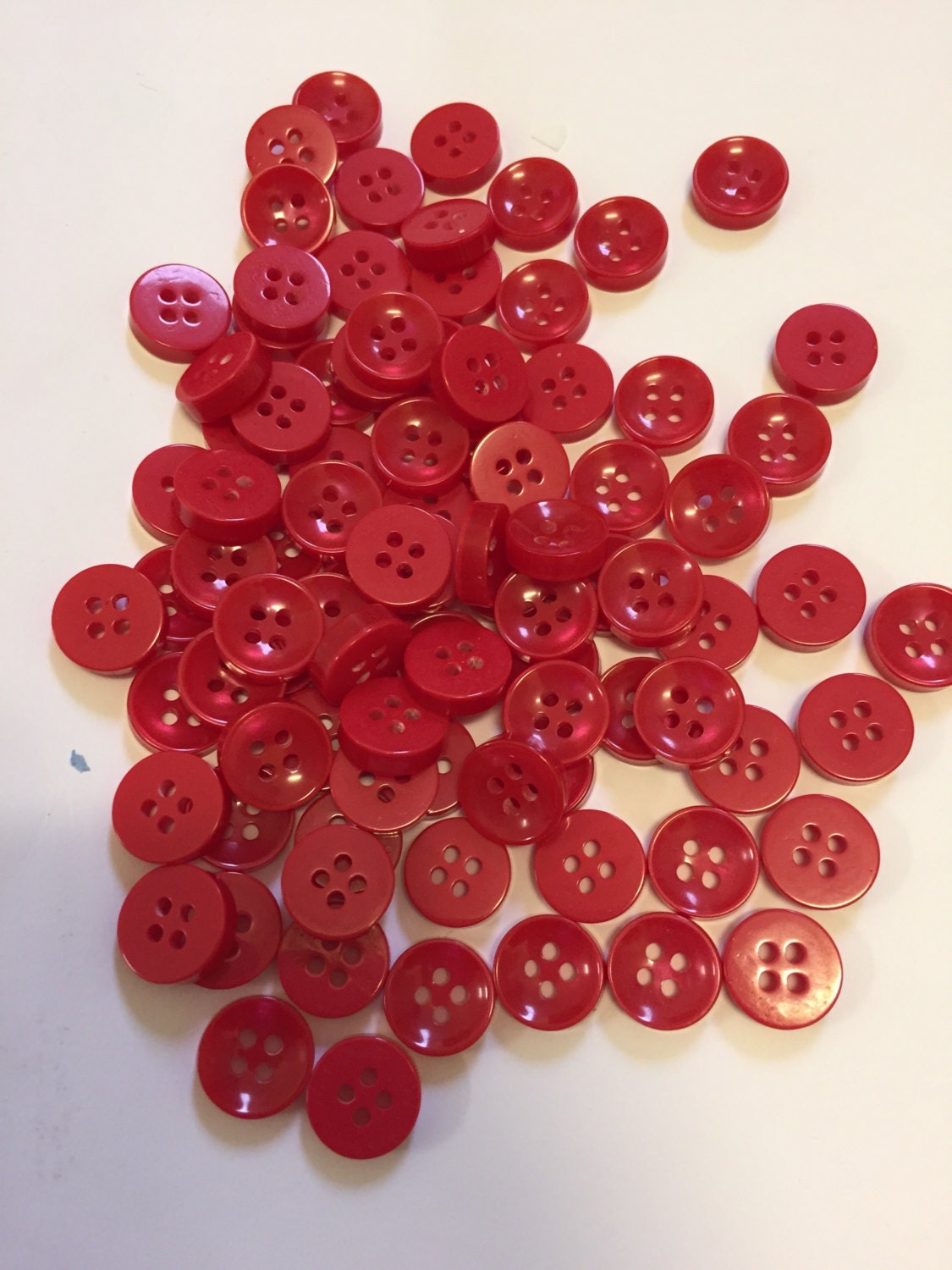 50 100 RED Quality Buttons Shirt Sewing Craft 12mm Wide More Etsy