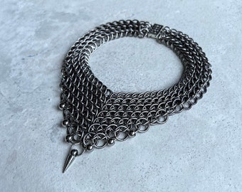 Chainmail Stainless Spike Choker IBIS Necklace