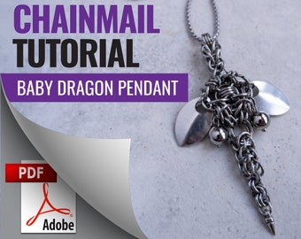 Chainmail Tutorial: DIY Baby Dragon Pendant (31 pages Advanced Guide with More Than 70 Pictures)