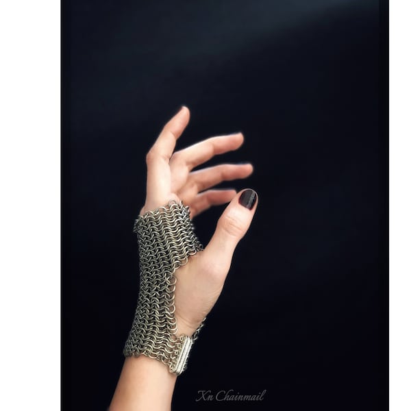 Chainmail Fingerless Glove Stainless Steel Hand Accessory