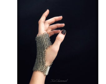 Chainmail Fingerless Glove Stainless Steel Hand Accessory