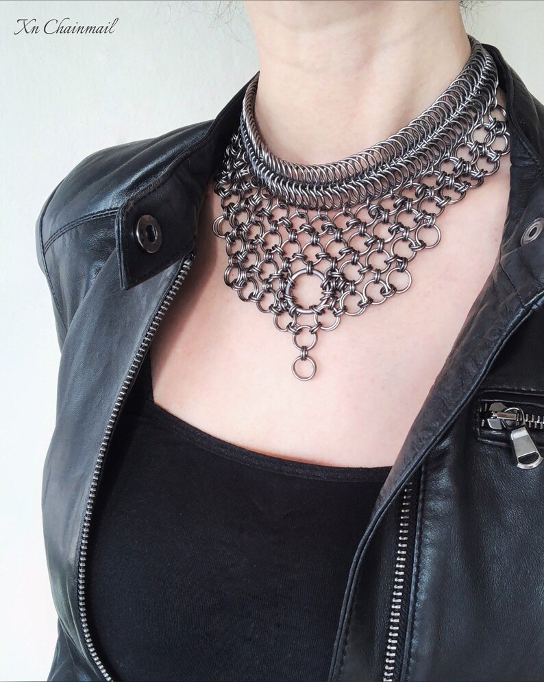 Victory Choker Unique Design Handmade Chainmail Necklace Etsy