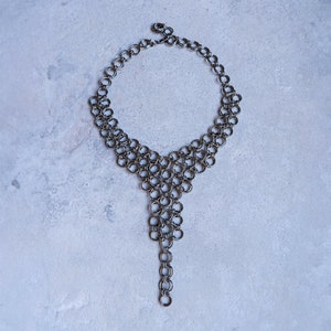 Handmade Stainless Steel Chainmail Choker: Armor Jewelry Gift