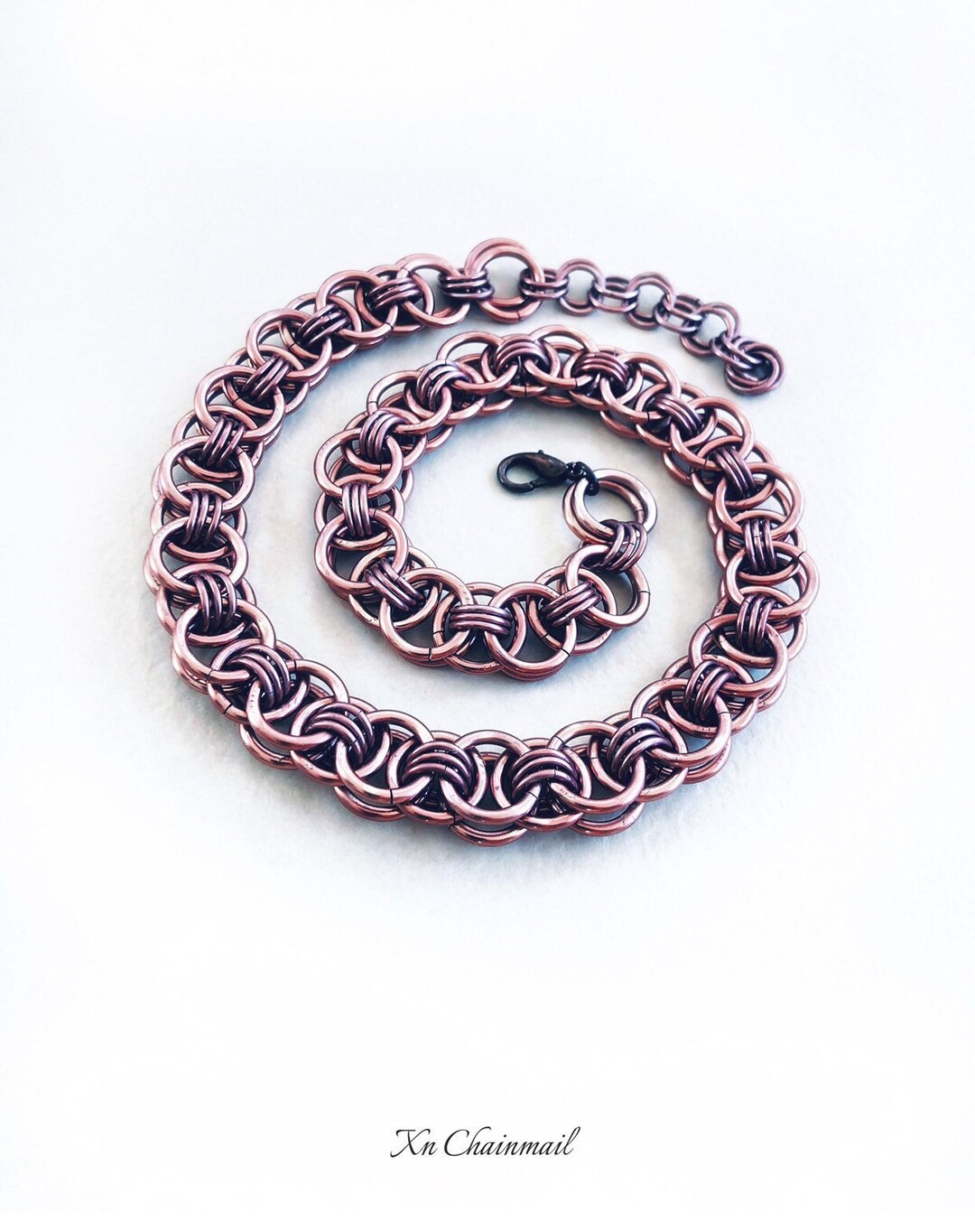 Chainmail Choker Necklace With 3 Different Color Alternatives Etsy