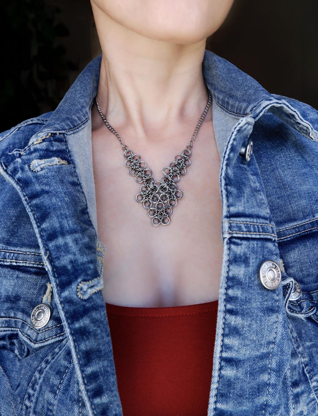 Chainmail Pendant Necklace: Rabbit of the Dark Forest - Animal Series ...