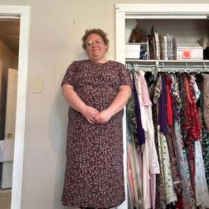 plus size dress black pink dress 1990s 90s VTG dress XL 1X dress striped floral dress womens reversible dress short sleeve dress