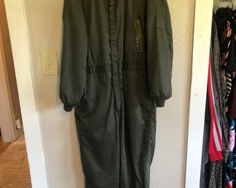 vintage boilersuit vintage L XL green jumpsuit JC Penney unisex coveralls mens boilersuit womens plus size jumpsuit