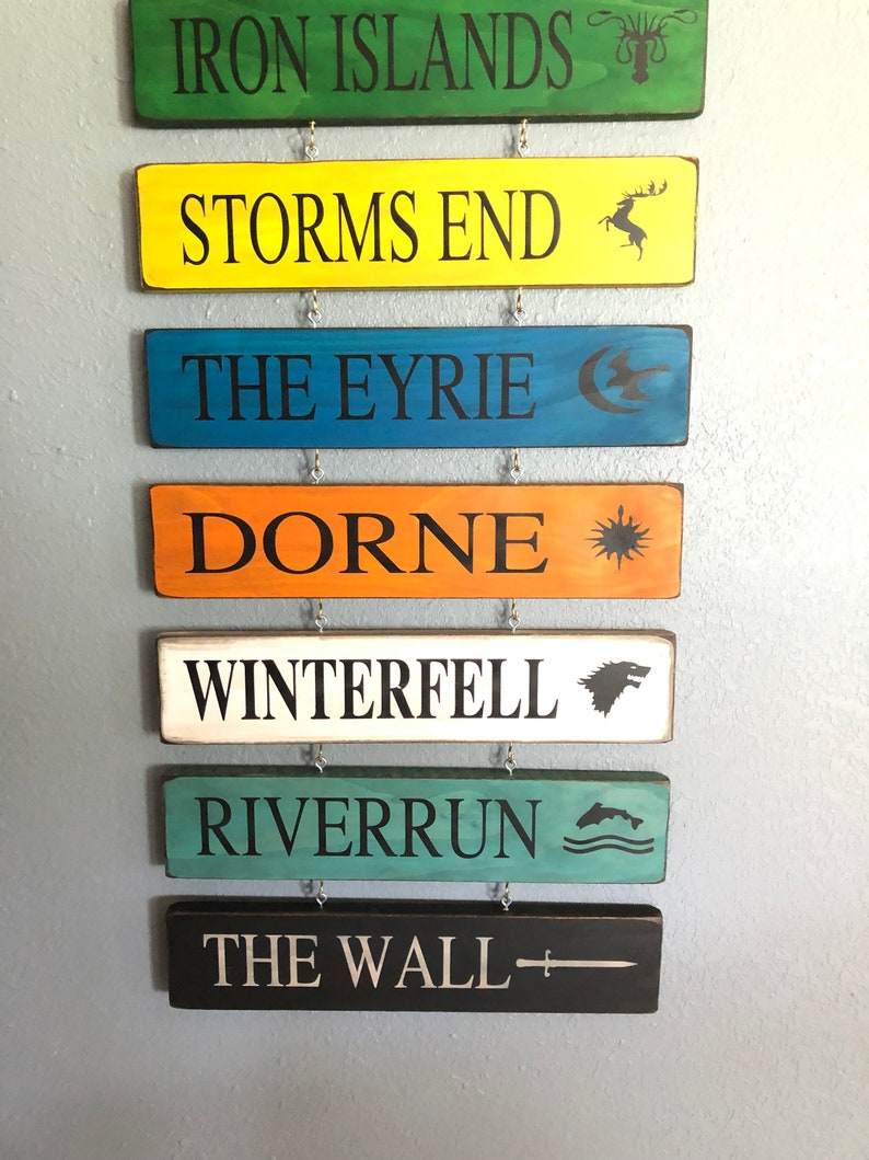 Game of Thrones Wood Signs...set of 10 Signs. - Etsy