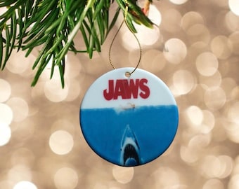 Jaws ornament, Amity Island, No swimming beach closed, Christmas Ornament