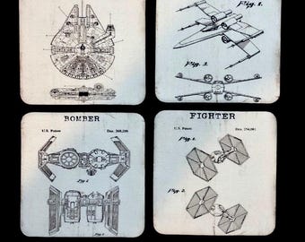 Star Wars Themed Drink Coasters- Set of 4