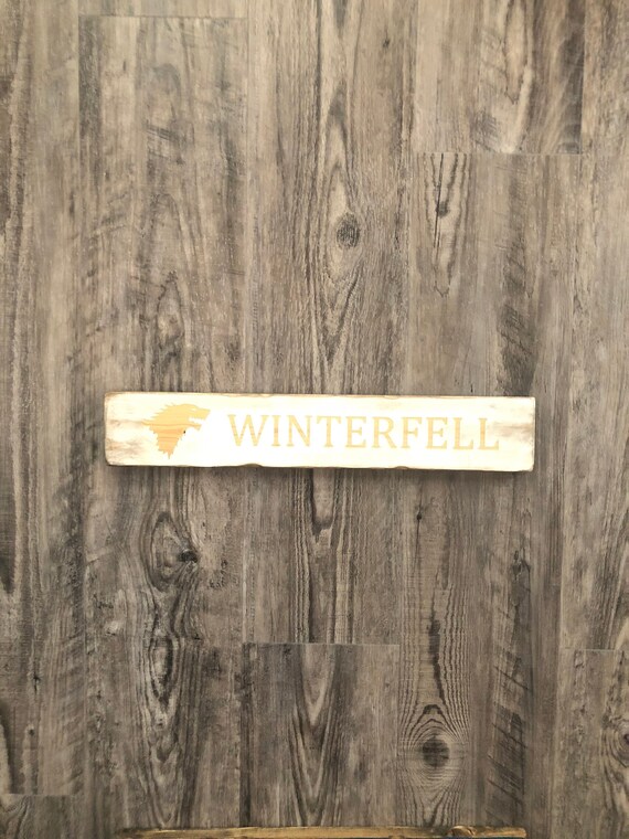 Winterfell Game Of Thrones Laser Engraved Wooden Sign Gift Home Decor Signs Got Fan Game Of Thrones