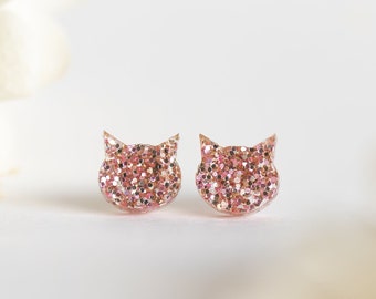 Cat Earrings • Cat Lover Gift • Cat Jewelry • Cat Lady Gift • Cat Mom • Pet Jewelry • Acrylic Earrings