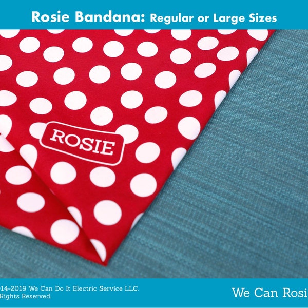 Rosie the Riveter headband, head scarf, bandana, red and white polka dot, Rosie Costume