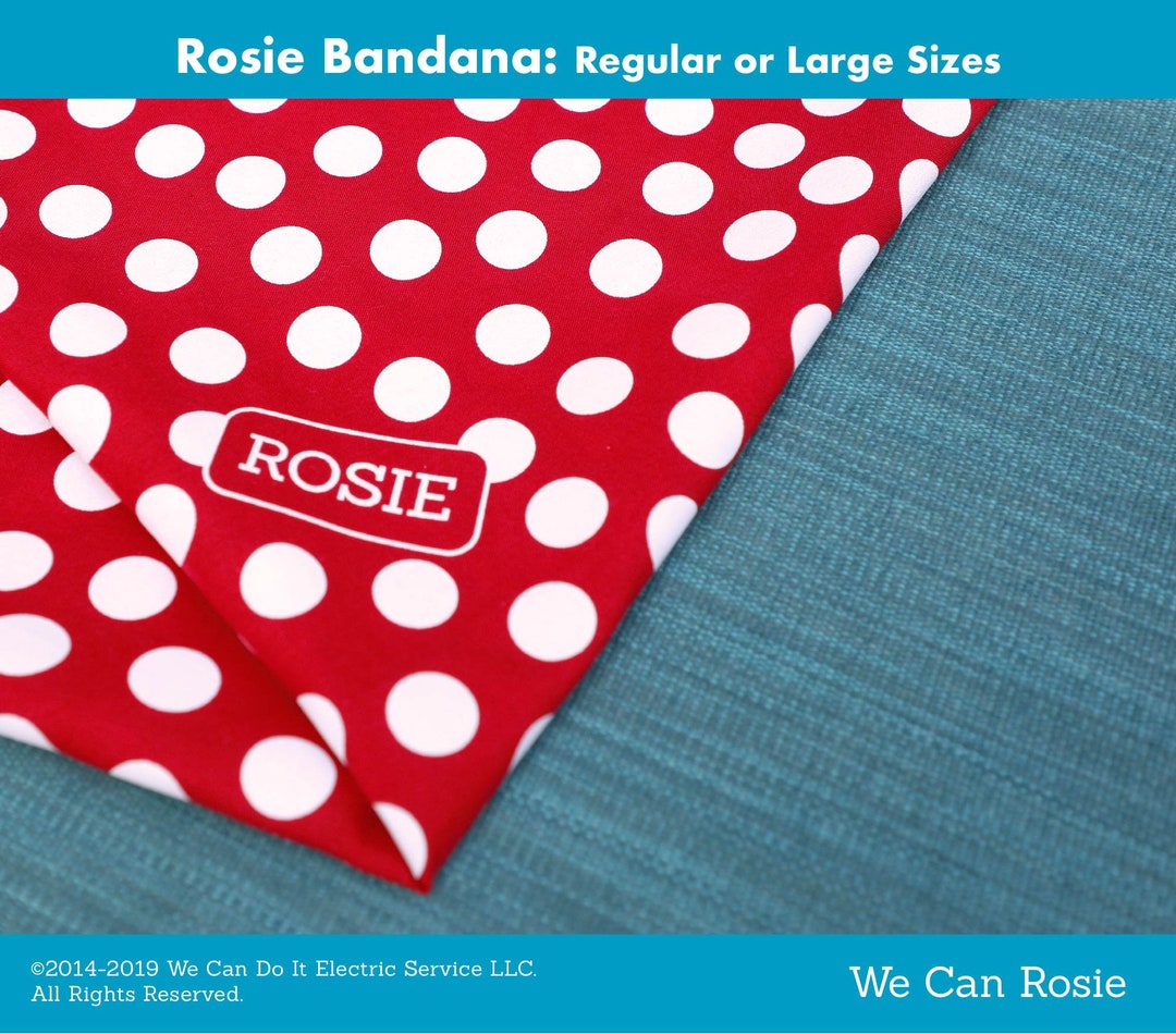 Rosie the Riveter Headband, Head Scarf, Bandana, Red and  display picture 3