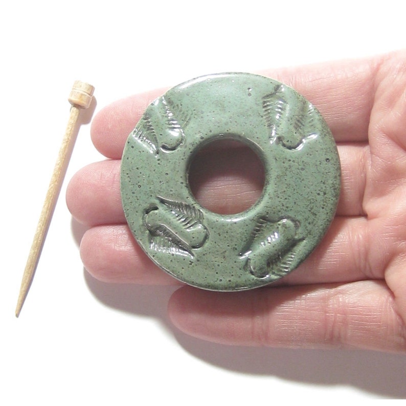 Sweater Closure Earthy Jewelry Shawl Pin Sage Green Fern Scarf Pin Gift Idea Artisan Pin Ready to ship Knitwear Accessory