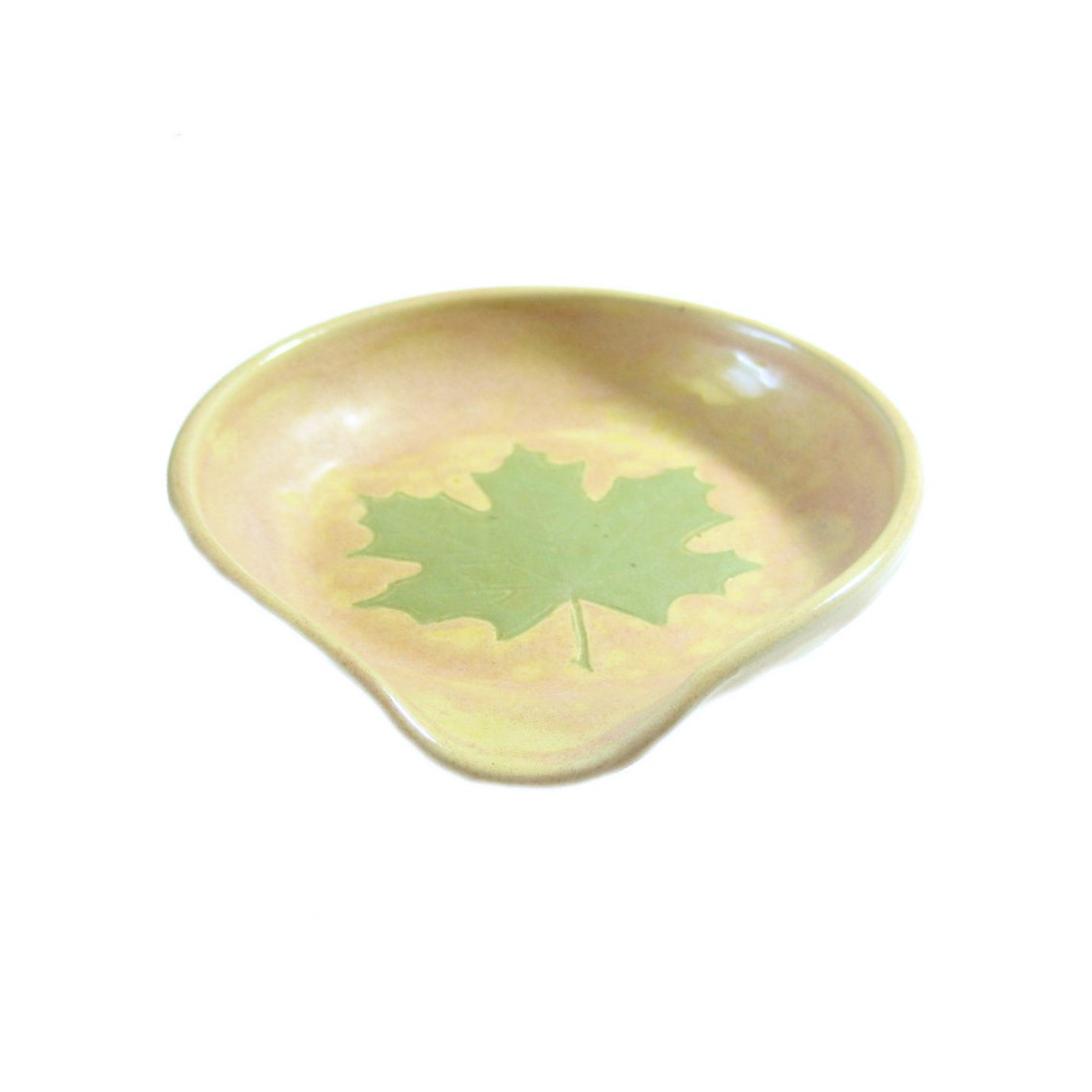 Maple Leaf Pottery Spoon Rest Ceramic Dish Nature Lover Etsy