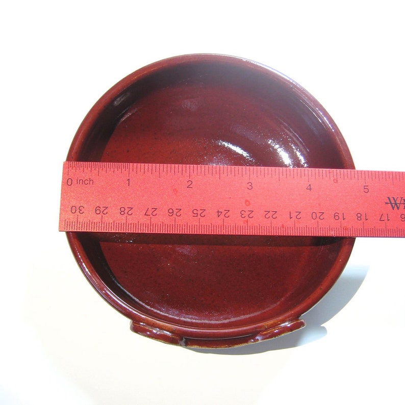 Stoneware Animal Food Dish Feeding Dish Dog Gift Bad Dawg New Puppy Red Ceramic Stamped Bone Dog Bowl Dog Present