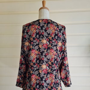 Vintage Maroon / Earthy Floral Blouse