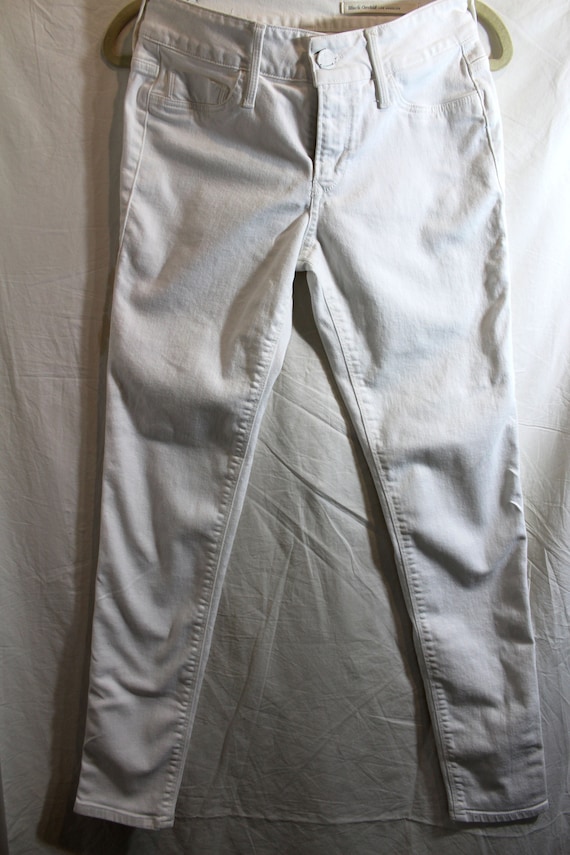 Black Orchid Pure White Skinny Jeans skinny Ankle zip Fly 5