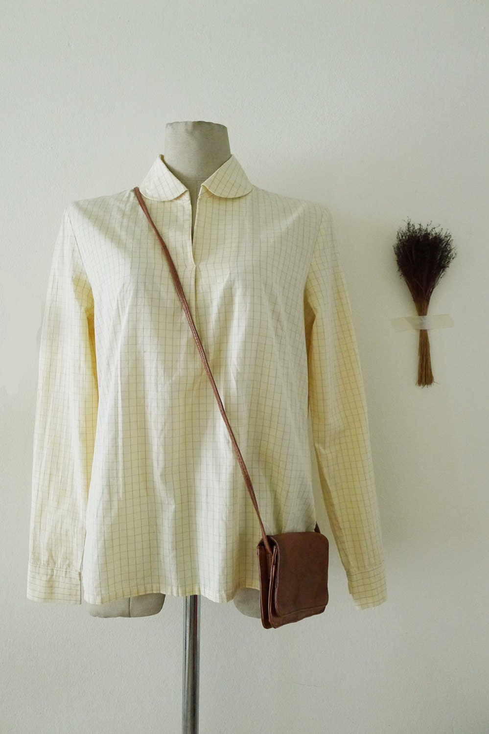 fashion vintage plaid zip collar long sleeve sweatshirt