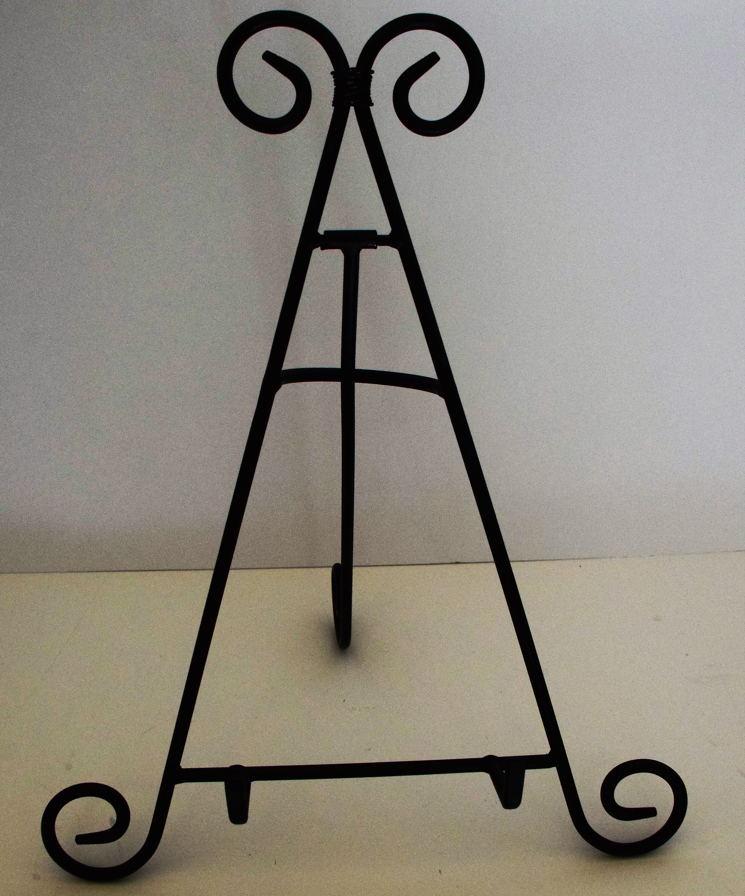 12 Wrought iron black metal display easel. Etsy