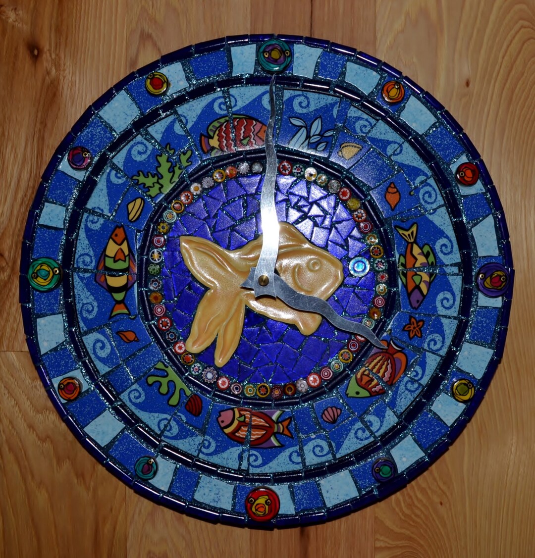 Under the Sea Mosaic Clock - Etsy