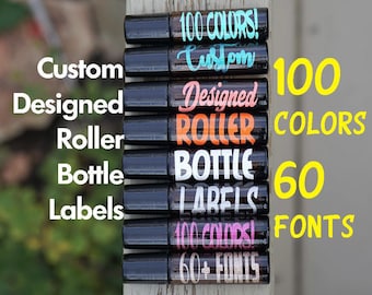 Custom Roller Bottle Labels 10 Ml Roller Bottle Stickers Essential Oil Labels Roller Bottle Decals Glass Bottle Labels DECAL ONLY