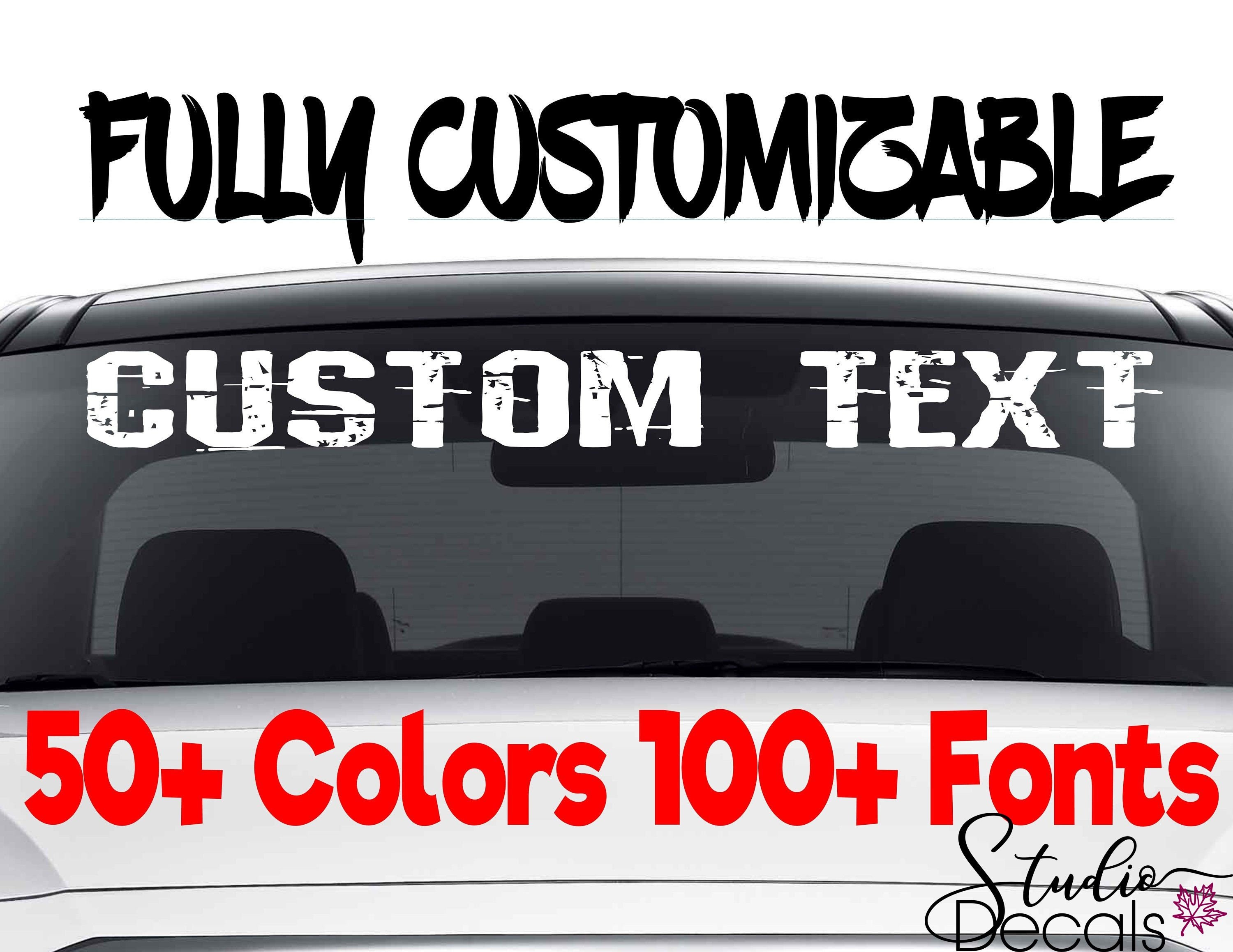 Custom Decal Vinyl Letter Stickers - Window Wall Windshield Car